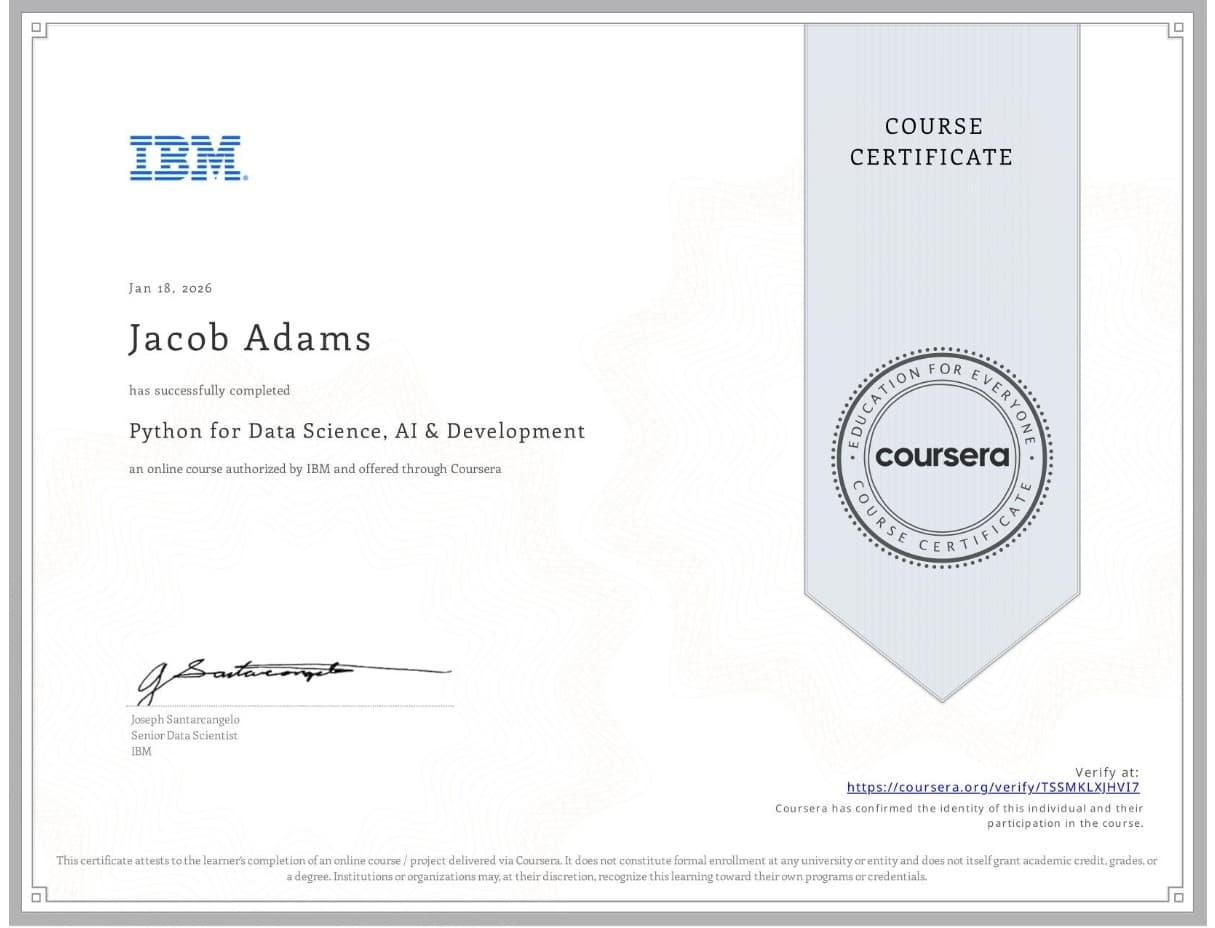 Python for Data Science, AI & Development