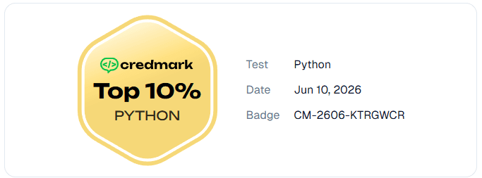 HackerRank Software Engineer certificate for Jacob Adams